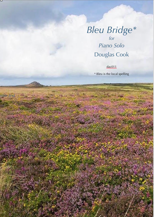 Front cover of Bleu Bridge, a Piano Solo by Douglas Cook